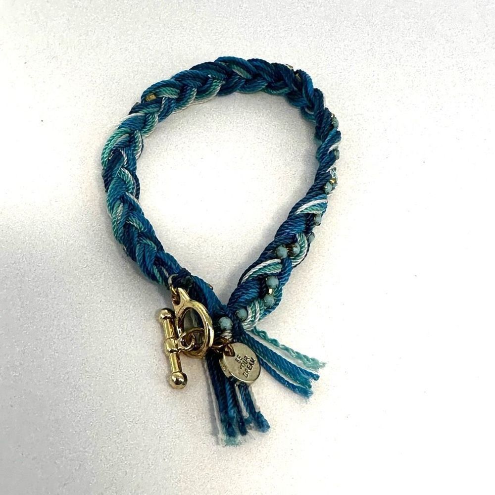 Be Your Dream blue braided bracelet